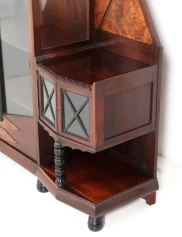 Art Deco Vitrine by Max Coini, Walnut & Burl, Dutch Design, 1920s